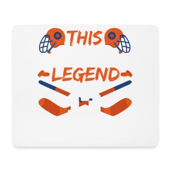 Diese Sportlegende Ist Jetzt 13, Hockeyspiel 13. - Mousepad (Querformat) - Weiß - Vorne