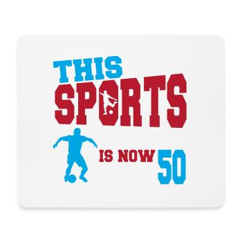 Diese Sportlegende Ist Jetzt 50, Fußballspiel 50. - Mousepad (Querformat) - Weiß - Vorne