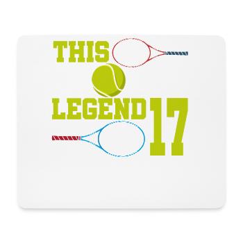 Diese Sportlegende Ist Jetzt 17, Tennis 17. - Mousepad (Querformat) - Weiß - Vorne