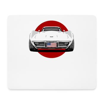Real American muscle car - Mouse Pad (horizontal) - white - Front