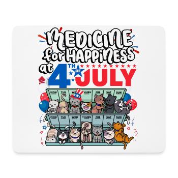 Medizin Zum Glücklichsein Am 4. Juli - Clowder Of - Mousepad (Querformat) - Weiß - Vorne