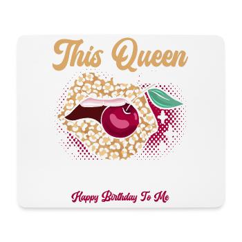 This queen was born in February happy - Mouse Pad (horizontal) - white - Front