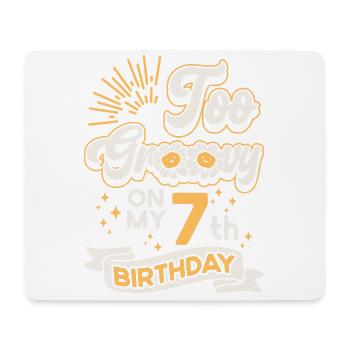 Too Groovy On My 7th Birthday Seven years old - Mouse Pad (horizontal) - white - Front