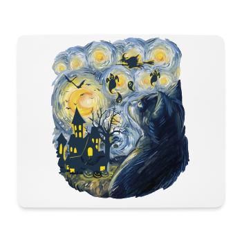 Spooky Evening With Pumpkins Ghosts - Mouse Pad (horizontal) - white - Front