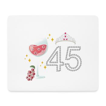 Vive les 45 ans de la célébration du 45e anniversaire - Tapis de souris (format paysage) - blanc - Devant