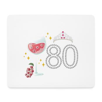 Prost Auf 80 Jahre Weintrauben Zum 80. Jahrestag - Mousepad (Querformat) - Weiß - Vorne