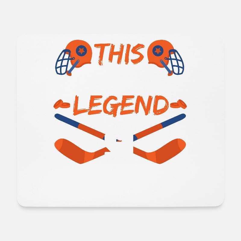 Diese Sportlegende Ist Jetzt 9, Hockeyspiel 9. - Mousepad (Querformat) - Weiß