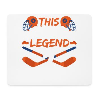 Cette légende sportive a maintenant 7 ans, le hockey sur glace 7. - Tapis de souris (format paysage) - blanc - Devant