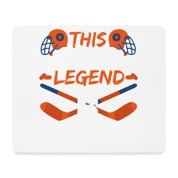 Cette légende sportive a maintenant 6 ans, le hockey match 6. - Tapis de souris (format paysage) - blanc - Devant