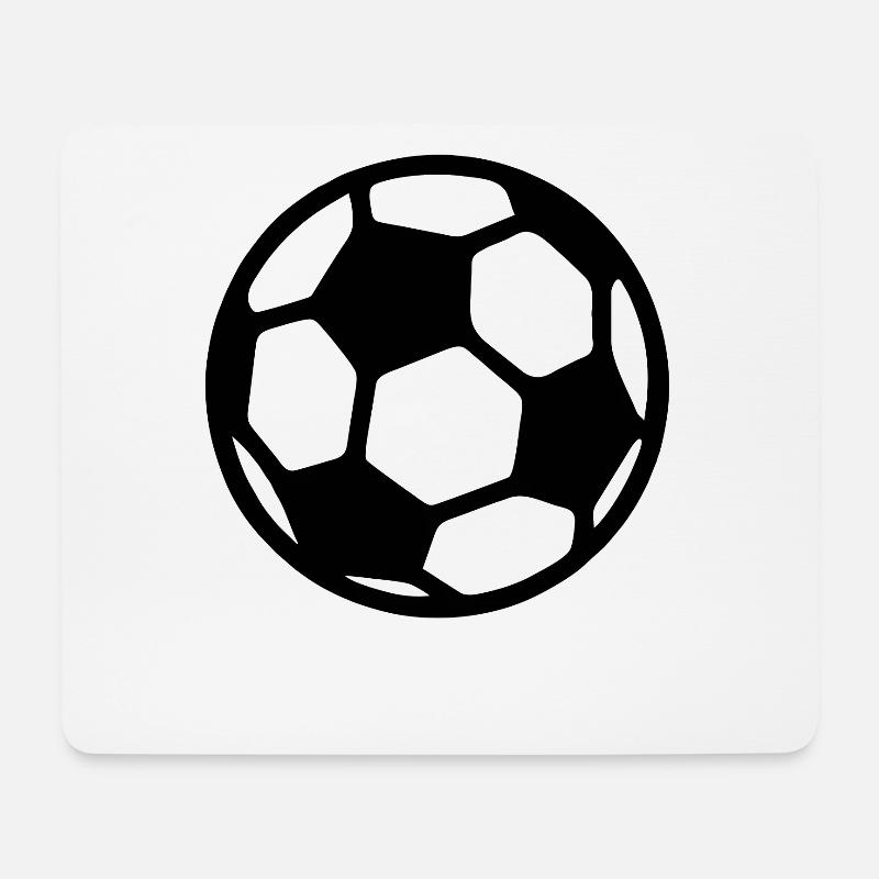 Fußball - Mousepad (Querformat) - Weiß