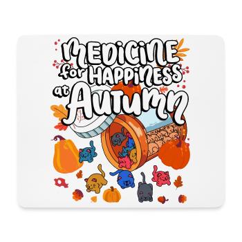 Medizin Für Das Glück Bei Autumn Cat Gummies - Mousepad (Querformat) - Weiß - Vorne
