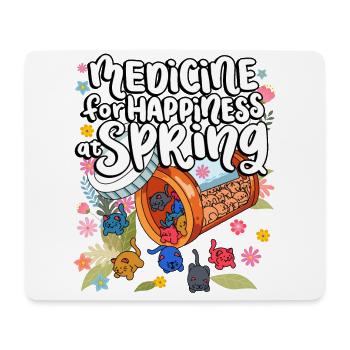 Medizin Zum Glücklichsein Bei Spring Cat Gummies - Mousepad (Querformat) - Weiß - Vorne