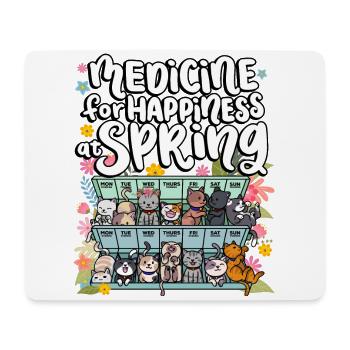 Médicament pour le bonheur dans les jours de printemps pour - Tapis de souris (format paysage) - blanc - Devant