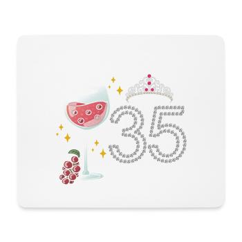 Cheers to 35 years of grapes To celebrate the 35th anniversary of the grapes. - Mouse Pad (horizontal) - white - Front
