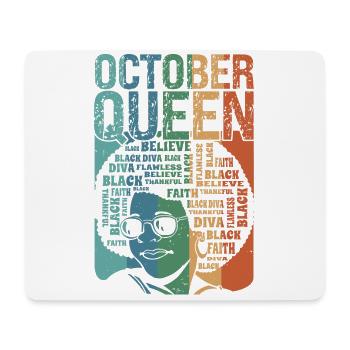 Oktober Geburtsmonat Der Königin Feiert Den - Mousepad (Querformat) - Weiß - Vorne