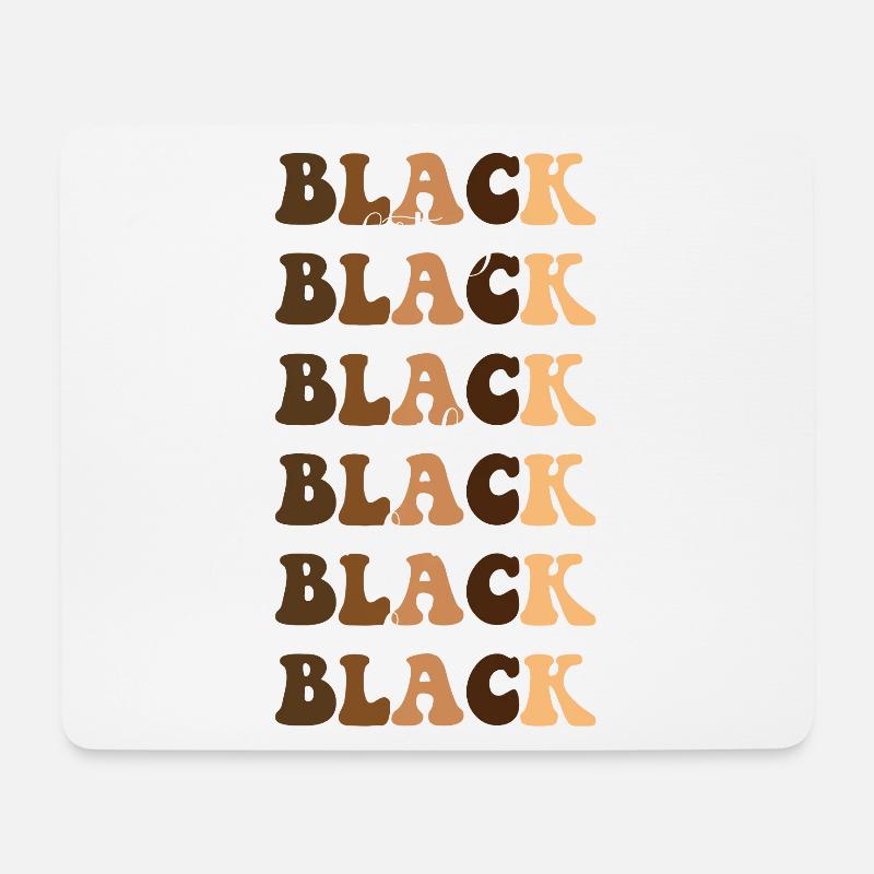 Schwarze Geschichte Schwarze Macht Schwarzer - Mousepad (Querformat) - Weiß