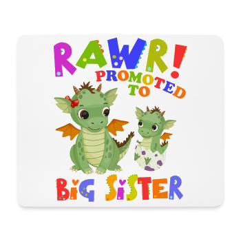 Rawr! Promotion à Big Sister Cute - Tapis de souris (format paysage) - blanc - Devant