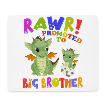 Rawr! Promu à Big Brother Cute - Tapis de souris (format paysage) - blanc - Devant