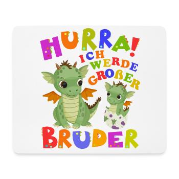 Hurra! Ich Werde Großer Bruder Cute Dragon Baby - Mousepad (Querformat) - Weiß - Vorne