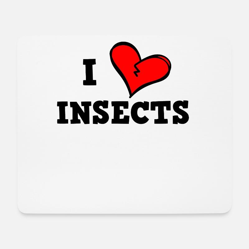 Ich liebe Insekten - Mousepad (Querformat) - Weiß