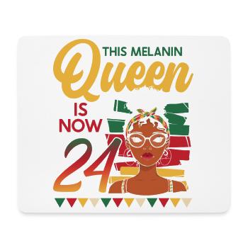 Diese Melanin-königin Ist Jetzt 24, 24 Jahre - Mousepad (Querformat) - Weiß - Vorne