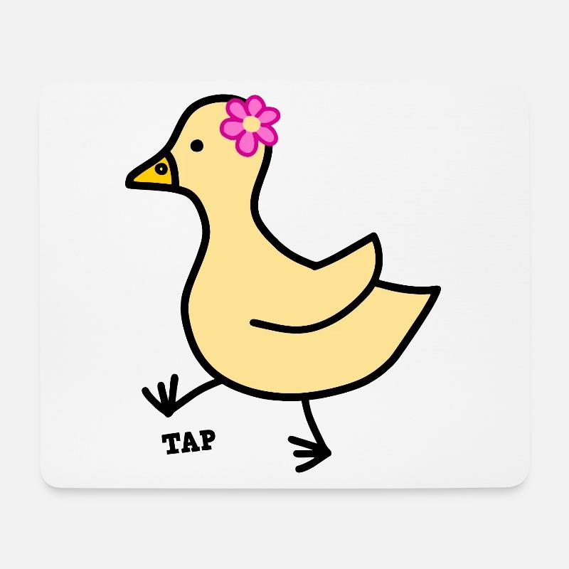 tip tap kleine Ente - Mousepad (Querformat) - Weiß