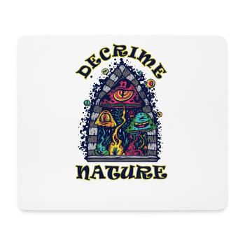 Decrime Nature Champignon Magique Coloré Trippy - Tapis de souris (format paysage) - blanc - Devant