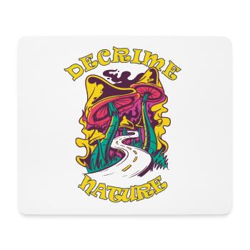 Decrime Nature Colorful Magic Mushroom Trippy - Mouse Pad (horizontal) - white - Front