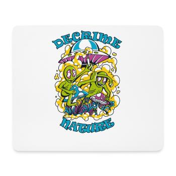 Decrime Nature Colorful Magic Mushroom Aliens - Mousepad (Querformat) - Weiß - Vorne