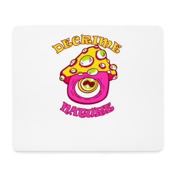 Decrime Nature Champignon Magique Coloré Trippy - Tapis de souris (format paysage) - blanc - Devant