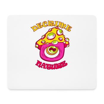 Decrime Nature Colorful Magic Mushroom Trippy - Mouse Pad (horizontal) - white - Front