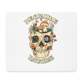 Decrime Nature Colorful Magic Mushroom Skull - Mousepad (Querformat) - Weiß - Vorne