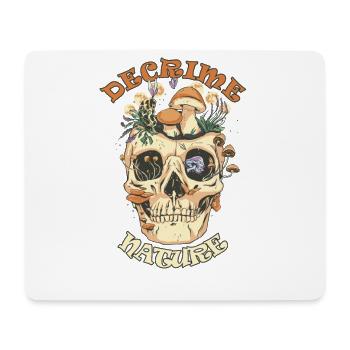 Decrime Nature Colorful Magic Mushroom Skull - Mousepad (Querformat) - Weiß - Vorne