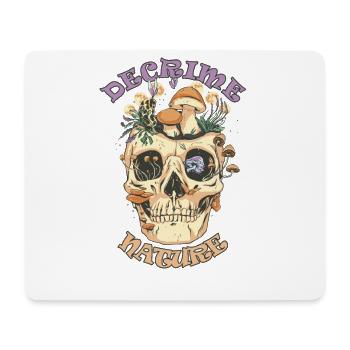 Decrime Nature Colorful Magic Mushroom Skull - Mouse Pad (horizontal) - white - Front