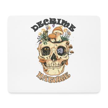 Decrime Nature Colorful Magic Mushroom Skull - Mousepad (Querformat) - Weiß - Vorne