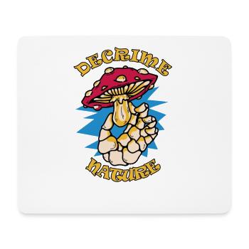 Decrime Nature Colorful Magic Mushroom Skeleton - Mouse Pad (horizontal) - white - Front