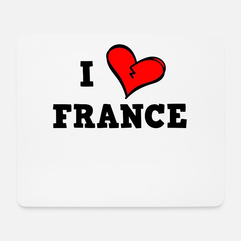 Ich liebe Frankreich - Mousepad (Querformat) - Weiß