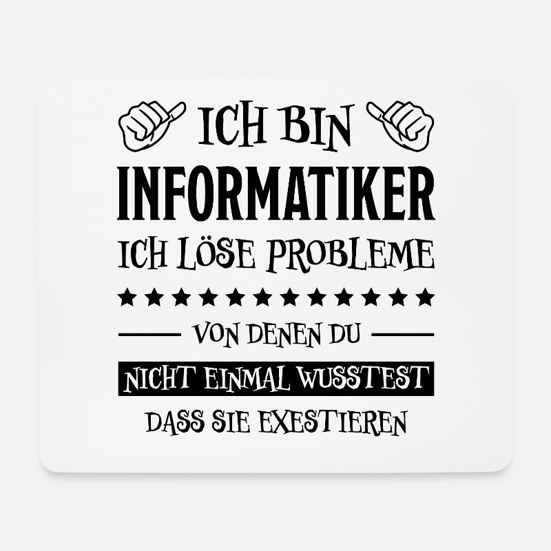 Informatiker Lustig Spruch Programmierer Geschenk - Mousepad (Querformat) - Weiß