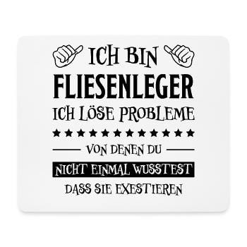Fliesenleger Lustig Spruch Job Bodenleger Geschenk - Mousepad (Querformat) - Weiß - Vorne