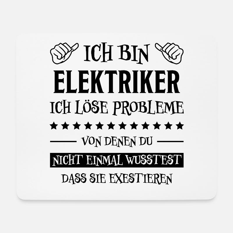 Elektriker Lustiger Spruch Elektriker Geschenk - Mousepad (Querformat) - Weiß