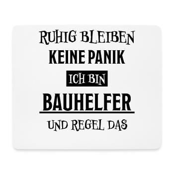 Bauhelfer Beruf Lustiger Spruch Bauhelfer Geschenk - Mousepad (Querformat) - Weiß - Vorne