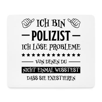 Polizist Lustiger Spruch Polizei Polizist Geschenk - Mousepad (Querformat) - Weiß - Vorne