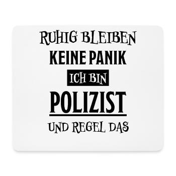 Polizist Lustiger Spruch Polizei Polizist Geschenk - Mousepad (Querformat) - Weiß - Vorne