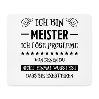 Meister Prüfung Lustiger Spruch Meister Geschenk - Mousepad (Querformat) - Weiß - Vorne