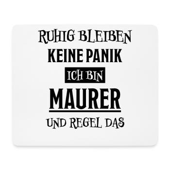 Maurer Lustiger Spruch Baustelle Maurer Geschenk - Mousepad (Querformat) - Weiß - Vorne