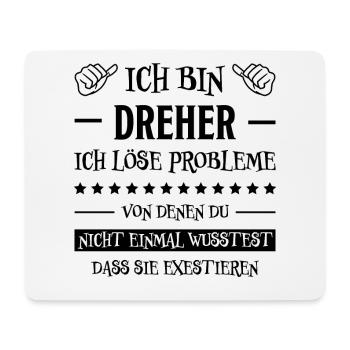 Dreher Fun Spruch Drehmaschinen Dreher Geschenk - Mousepad (Querformat) - Weiß - Vorne