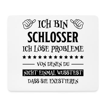 Schlosser Beruf Lustiger Spruch Schlosser Geschenk - Mousepad (Querformat) - Weiß - Vorne