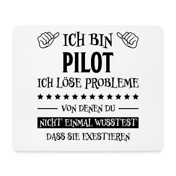 Pilot Lustige Spruch Flug Flugsport Pilot Geschenk - Mousepad (Querformat) - Weiß - Vorne