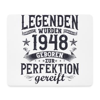 Legenden wurden im Jahrgang 1948 geboren - Mousepad (Querformat) - Weiß - Vorne