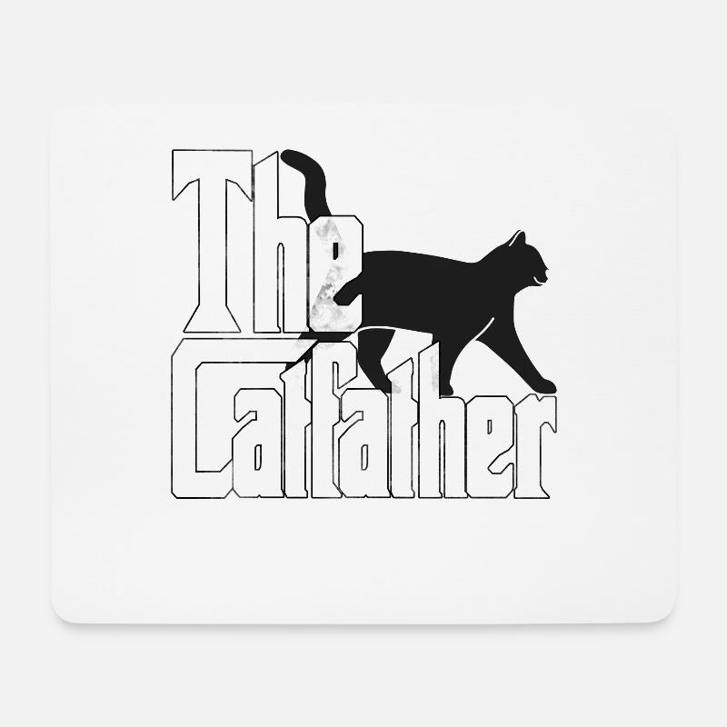 Cat Dad The Catfather Crazy Cat Father Kitty Daddy - Mousepad (Querformat) - Weiß